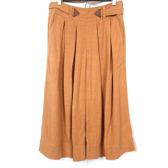 elevenses Pants - ANTHROPOLOGIE KINNEY CULLOTTES CROPPED ORANGE PANT